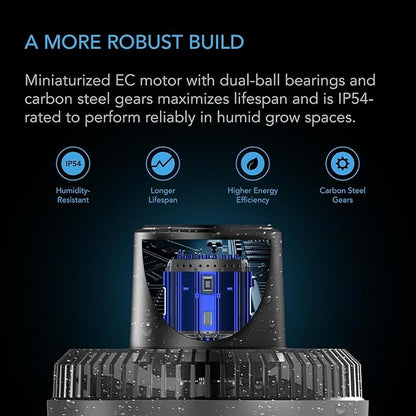 AC Infinity CLOUDRAY S4, Ultra-Compact Grow Tent Clip Fan 4”, Precision 10 - Image 4