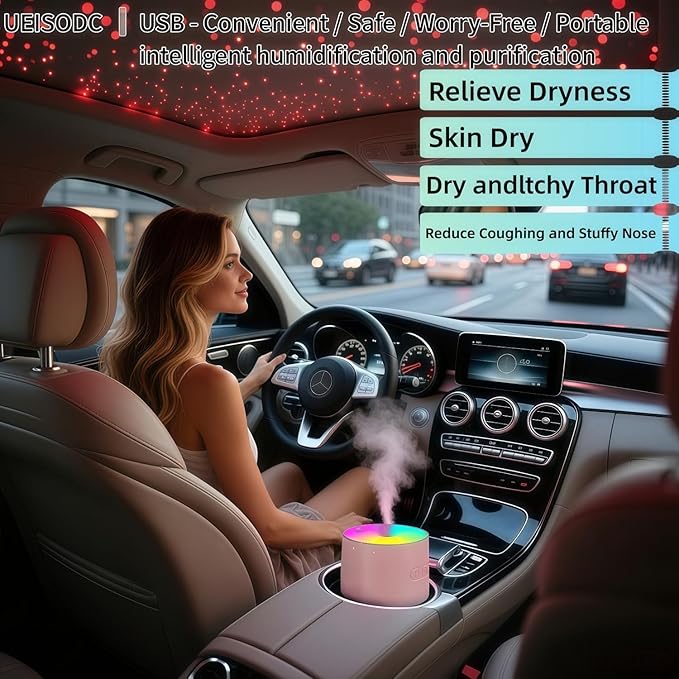 UEISODC Bedroom Humidifier, USB Mini Portable Humidifier - Image 3
