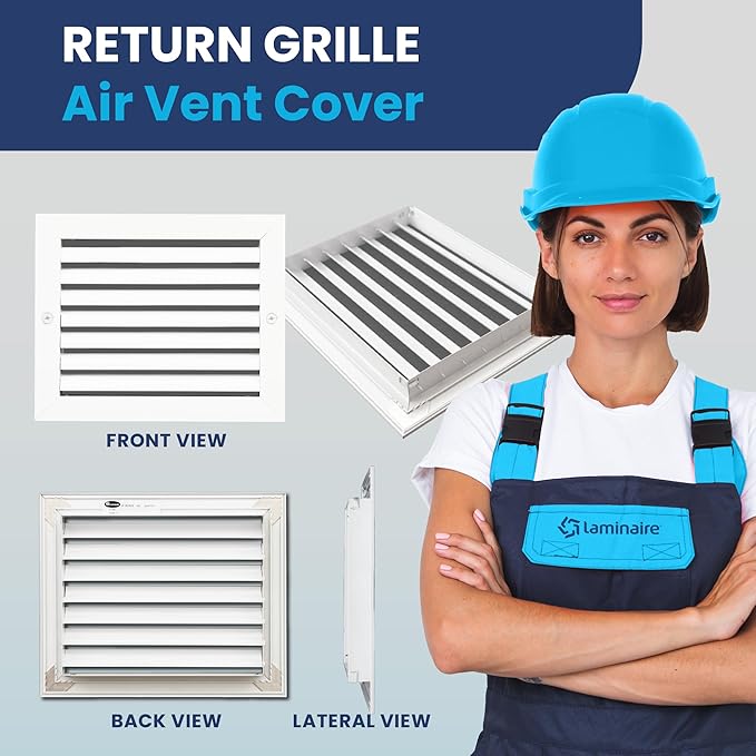 10x8 Inch Air Return Vent Cover Decorative – Premium Aluminum AC Vent Cover - Image 2