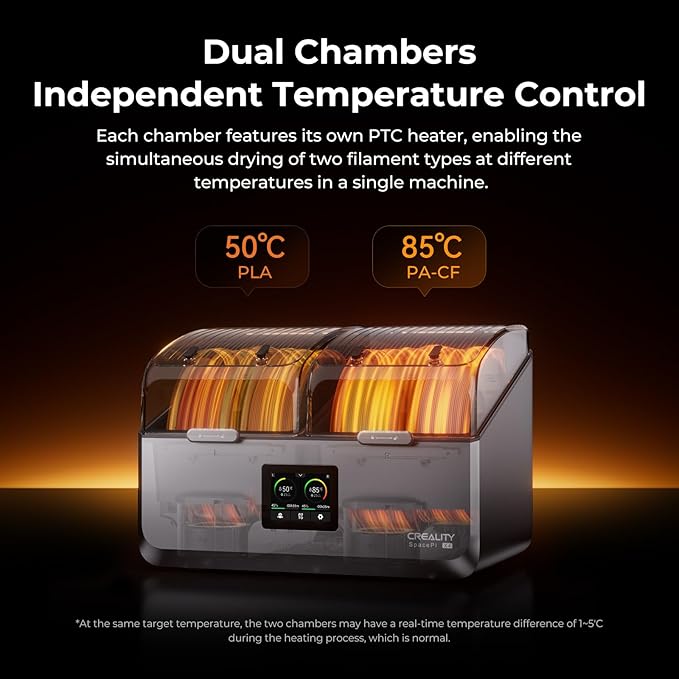 Creality Space Pi X4 Filament Dryer, 4 Spools 3D Printer Filament Dryer Box - Image 7