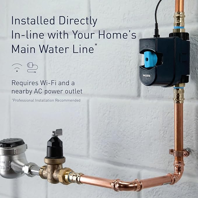 Moen Flo Smart Water Monitor and Automatic Shutoff Sensor, Wi-Fi Water Leak - Image 8