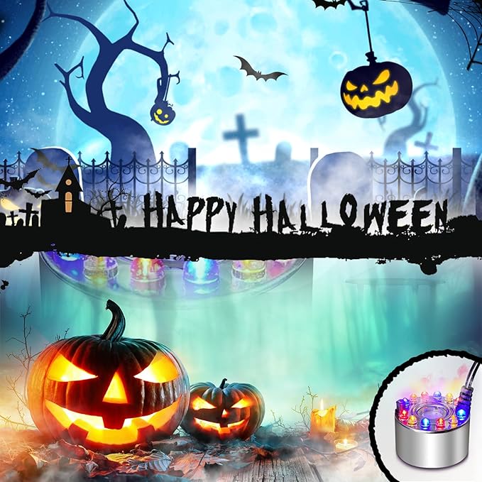 Halloween Mist Maker, Halloween LED Ultrasonic Mister Fogger - Image 6