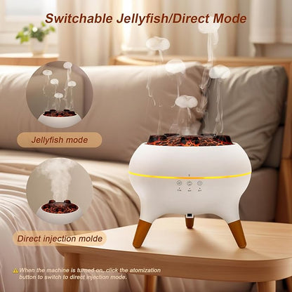 Jellyfish Diffuser, 0.66gal Remote Control 7 Colors LED Lights, Easy Clean & - Image 4