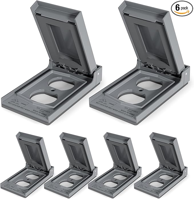 ELEGRP Vertical Outdoor Cover for Duplex Receptacles, Weatherproof Wall Plate by ELEGRP%7CELEGROUP