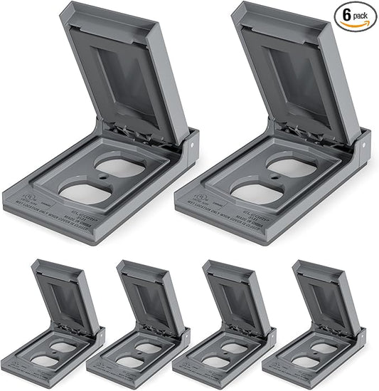 ELEGRP Vertical Outdoor Cover for Duplex Receptacles, Weatherproof Wall Plate by ELEGRP%7CELEGROUP