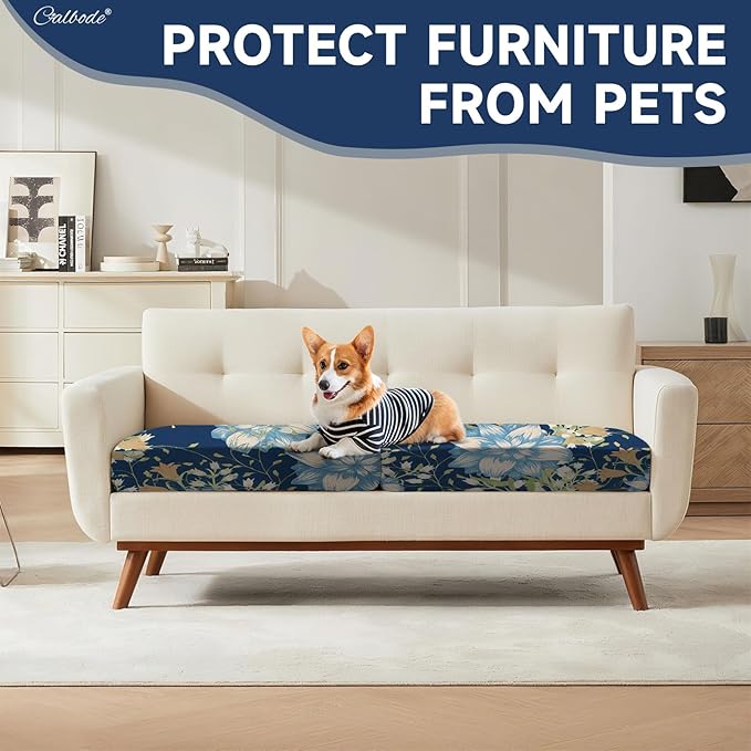 8Pcs Stretch Patio Cushion Cover, Printed Couch & Sofa Slipcovers - Image 7