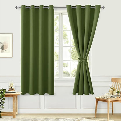 Hiasan Blackout Curtains for Bedroom, 52 x 63 Inches Length by Hiasan