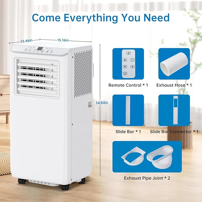 Portable Air Conditioner 10, 000 Btu 450 Sq Ft 3-In-1 Ac Unit - Image 2