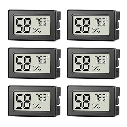 6 Pack Mini Hygrometer Indoor Humidity Meter, Small Digital Thermometer by Unknown