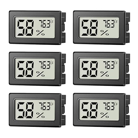 6 Pack Mini Hygrometer Indoor Humidity Meter, Small Digital Thermometer by Unknown