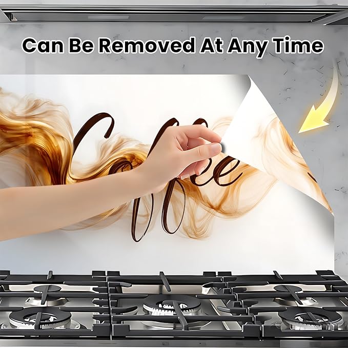 NYZE Kitchen Backsplash Stickers Waterproof Stove Backsplash Protector - Image 4