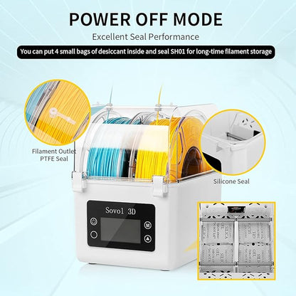 Sovol Filament Dryer 2025, SH01 Filament Dehydrator 3D Printer Spool Holder - Image 4