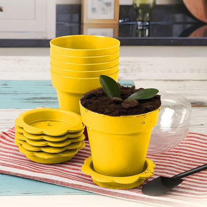 20 Pcs Nursery Pots with Humidity Dome, Flower Pot Dessert Cups with Bring A - Image 3