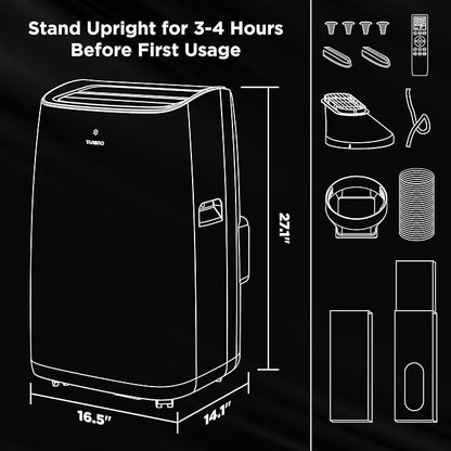 TURBRO 14, 000 BTU Smart WiFi Portable Air Conditioner, Cooling up to 600 Sq Ft - Image 7