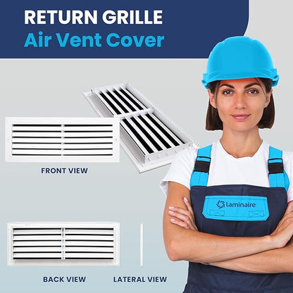 18x6 Inch Air Return Vent Cover Decorative – Premium Aluminum AC Vent Cover - Image 2
