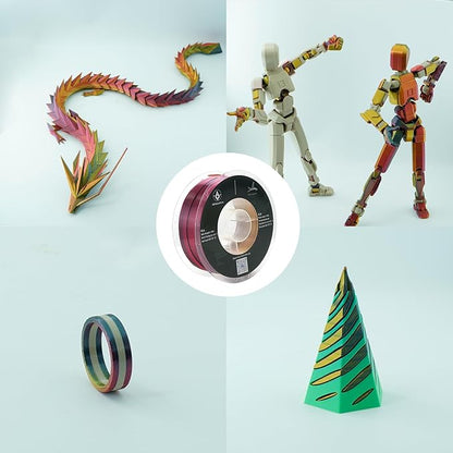 PLA 3D Printer Filament Bundle, Silk PLA Filament Dimensional Accuracy +/- 0.02 - Image 6