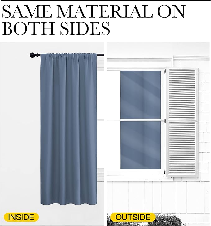 NICETOWN Blackout Curtains for Bedroom, Window Treatment Energy Saving Thermal - Image 6