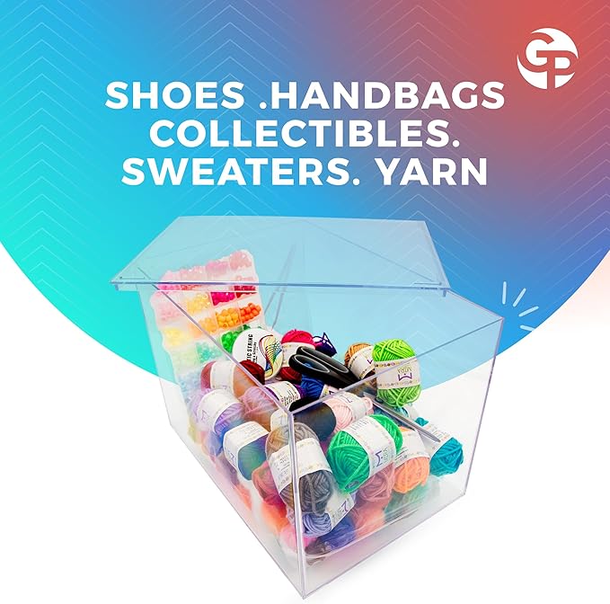 1 Clear Acrylic Box with Lid, 12.5"L x 8.5"W x 8.5"H, Made in USA, Diorama Box - Image 3