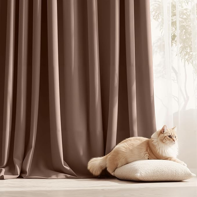RYB HOME Outdoor Curtains for Patio Waterproof Tab Top Block Sunlight Thermal - Image 6