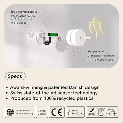 Birdie 2.0 - Design Indoor CO2 Monitor - Air Quality Meter - Image 5