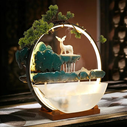 Tabletop Decoration Water Fountains Indoor Waterfall Fountains Humidifie - Image 2