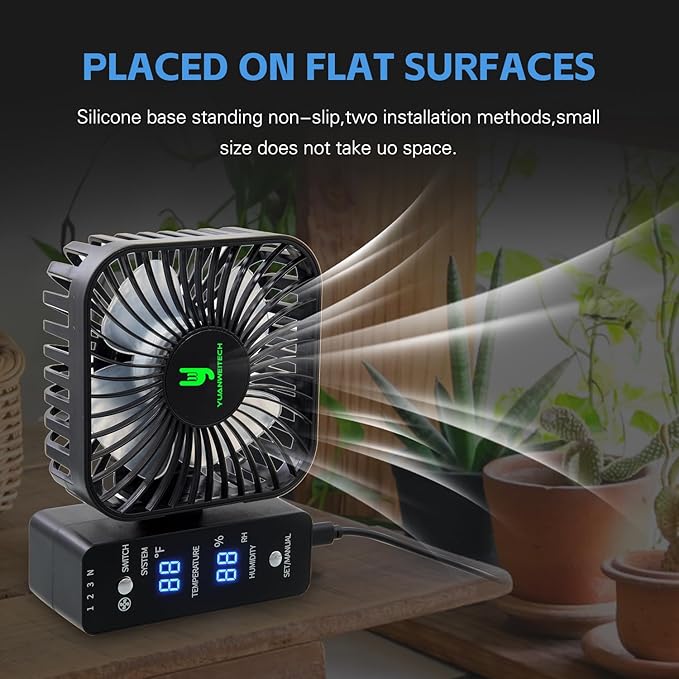 4" Smart Grow Tent Fan with Auto Climate Control - Image 4