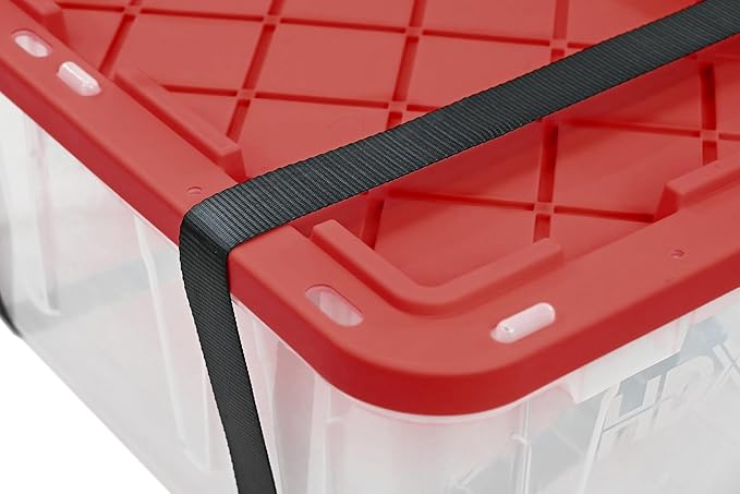CX BLACK & YELLOW, XTRA TALL 27-Gallon Heavy Duty Clear Storage Container & - Image 3