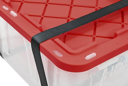 CX BLACK & YELLOW, XTRA TALL 27-Gallon Heavy Duty Clear Storage Container & - Image 3