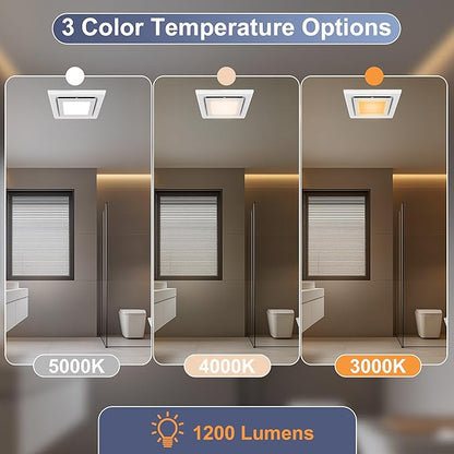 Bathroom Exhaust Fan with Light, 110 CFM Bath Ventilation Fans with 1200lm LED - Image 5