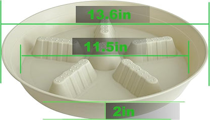 4 Pack Plant Saucer 14 inch, Plastic Plant Saucers - Image 2