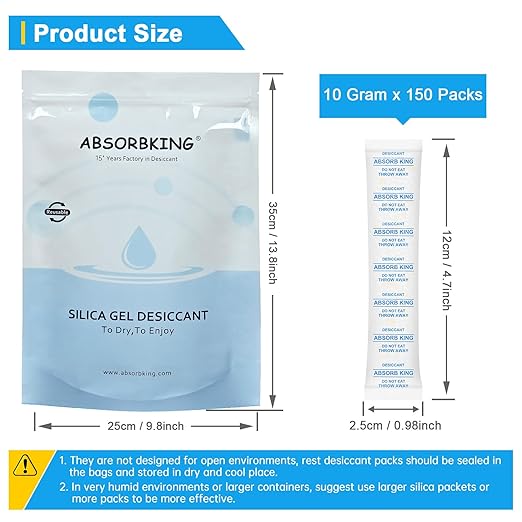 Silica Gel Packets – 10 Gram 150 Packs Moisture Absorbers - Image 3