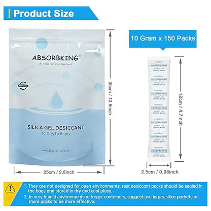 Silica Gel Packets – 10 Gram 150 Packs Moisture Absorbers - Image 3