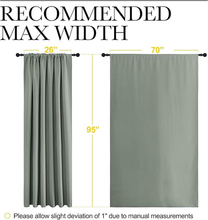 NICETOWN 2 Panels Blackout Curtains, Rod Pocket Thermal Insulated Drapess - Image 6