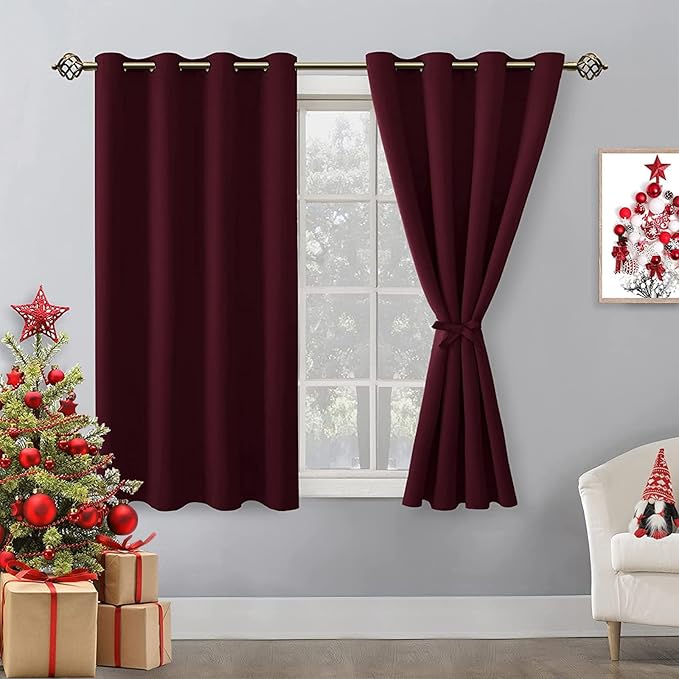 Hiasan Blackout Curtains for Bedroom, 52 x 54 Inches Long by Hiasan