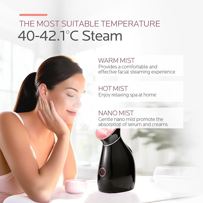 Colorfarm Facial Steamer Nano Ionic: Face Steamer Deep Cleaning Unclogs Pores - Image 5