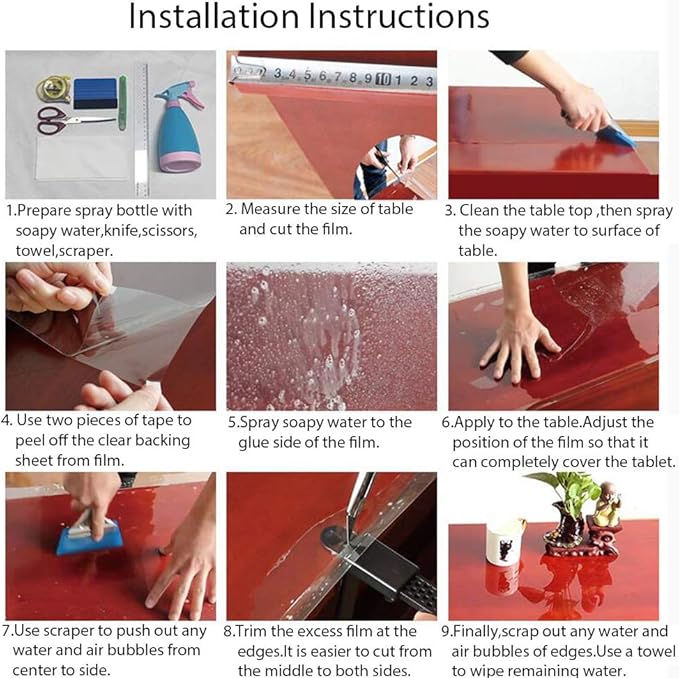 HOHOFILM Self Adhesive Clear Table Protective Film - Image 7