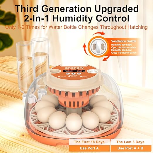 12 Egg Incubator, Automatic Turning - Image 5