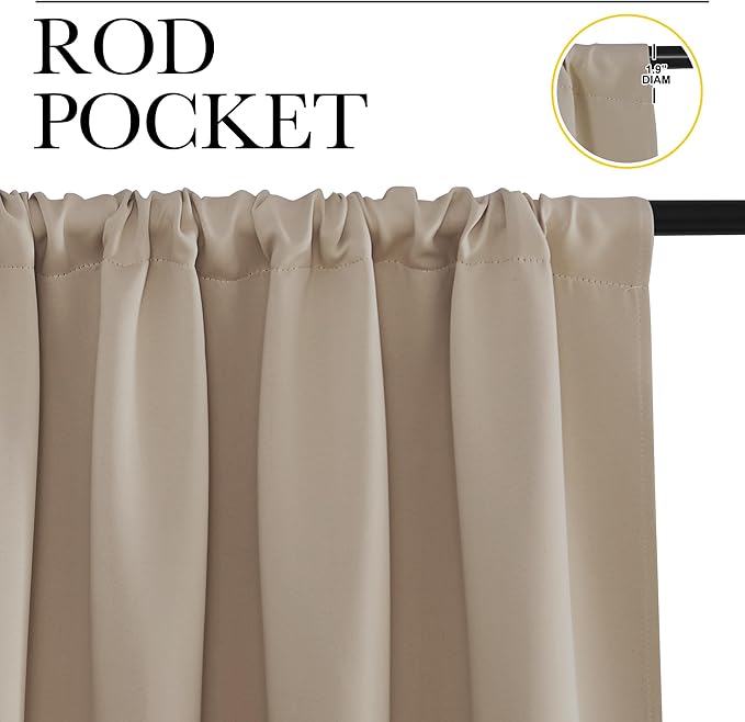 NICETOWN RV Blackout Curtains for Camper Windows, Kitchen Curtains, Short - Image 2