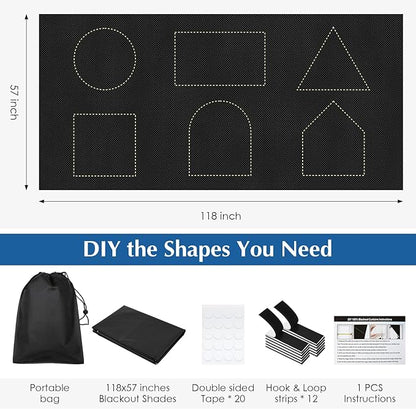 Blackout Window Cover, Portable Window Blinds, Travel DIY Window Black Out - Image 8