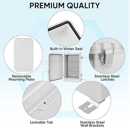 TICONN Outdoor Electrical Box Waterproof, Junction Box IP67 ABS Plastic - Image 4