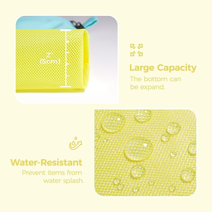 pack all Water-resistant Material Zipper Pouch, Mesh Zipper Bag - Image 4