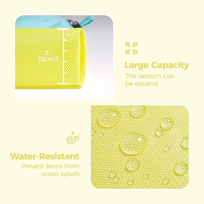 pack all Water-resistant Material Zipper Pouch, Mesh Zipper Bag - Image 4