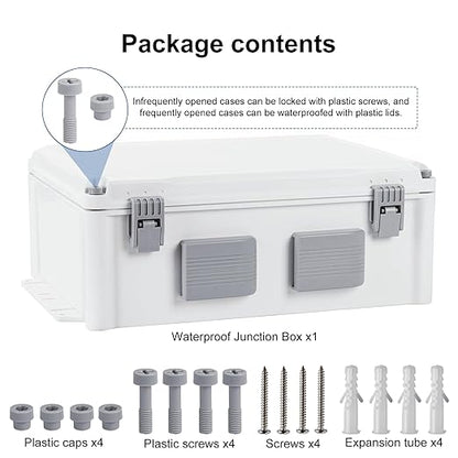 Outdoor Electrical Junction Box, ABS Water Resistant Enclosure - Image 6