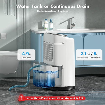 Dehumidifier for Basement 6, 000 Sq Ft, 120 Pints Max. Smart Compressor - Image 5