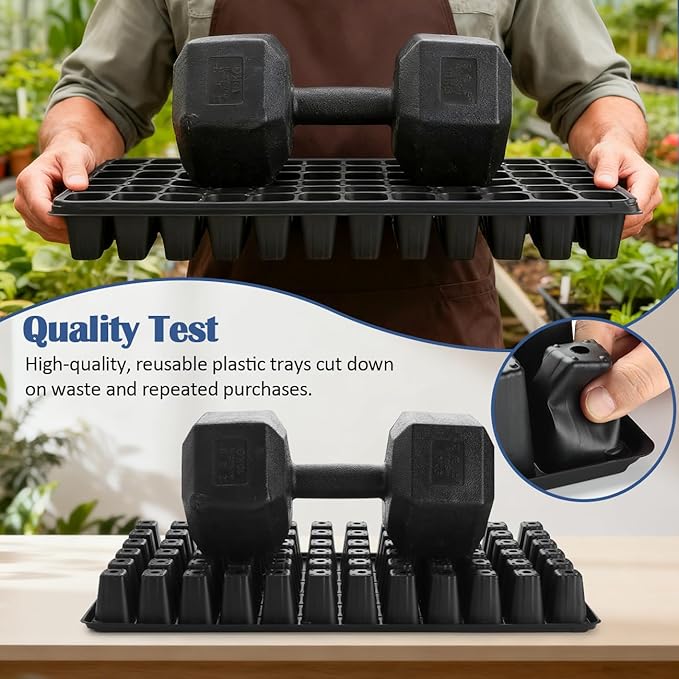 1020 Trays with Grow Light and 6.3" Humidity Dome - Image 9