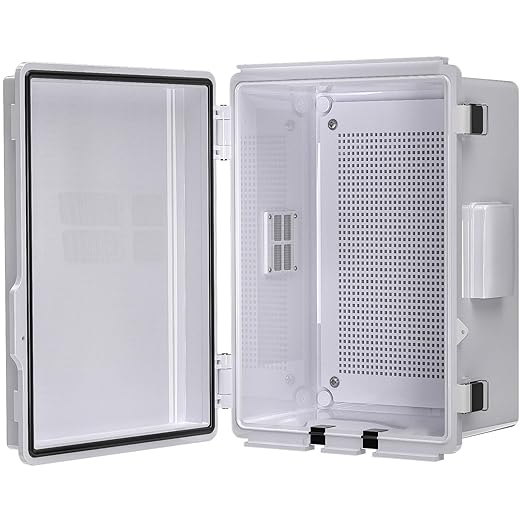ABS Electrical Junction Box, Ventilated Design, Cable Grommets, IP65 Waterproof by ANIMACYN