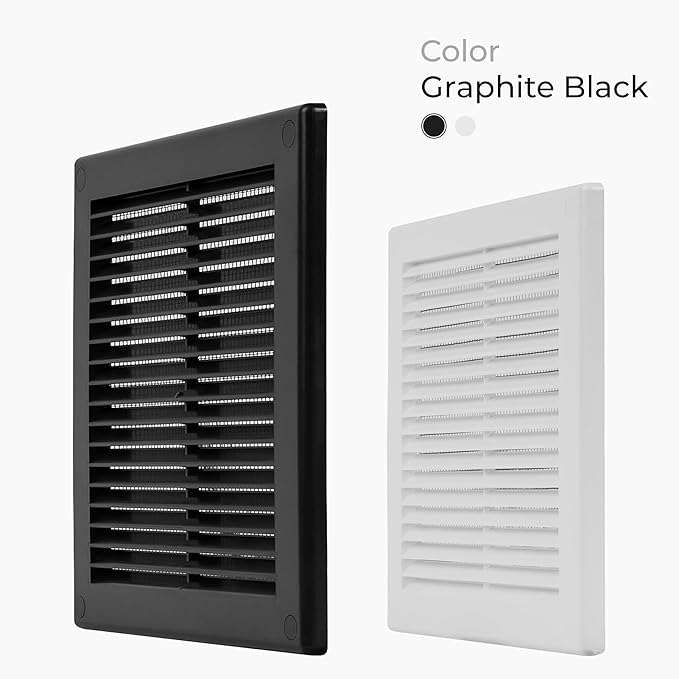 10" x 10" Square Air Vent Cover – Black Plastic Vent Deflector - Image 2