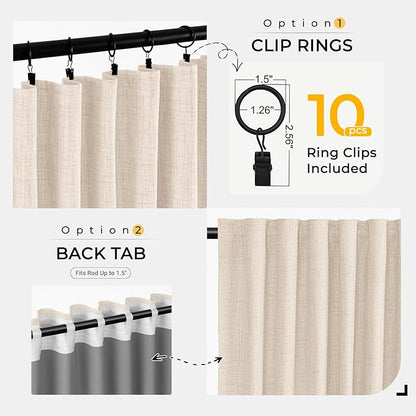 INOVADAY Thermal Sliding Door Curtains 100% Blackout Curtains - Image 4