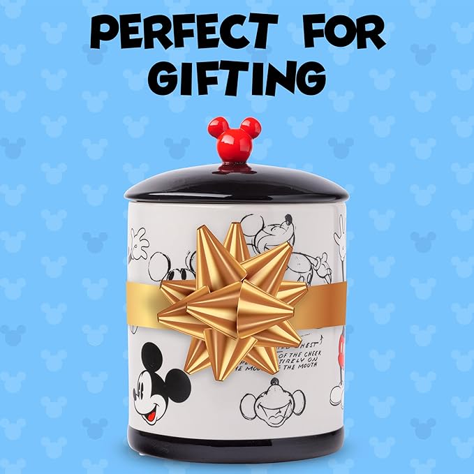 Silver Buffalo Disney Vintage Mickey Mouse Sketches Ceramic Cookie Snack Jar - Image 7