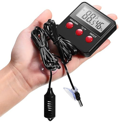 Weewooday 4 Pcs Reptile Thermometer and Humidity Gauge Reptile Terrarium - Image 4